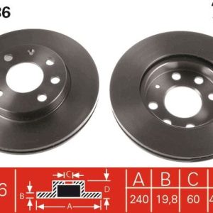 ÖN FREN AYNASI CORSA C 1.0-1.2 16V 01 11 ABS Lİ 240x20x4DLxHAVALI