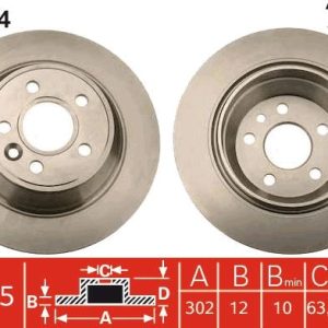ARKA FREN DISK AYNASI VOLVO V70 III 07 D4 13 S80 II 2.0 3.2 /2.0TDI 08 XC70 06
