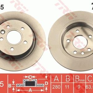 ARKA FREN AYNASI VOLVO V40 D2 D3 D4 T2 T3 T4 T5 HATCHBACK 12 280x5DL 986479691-