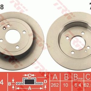 ARKA FREN DİSKİ DOLU TİP HYUNDAI ACCENT BLUE 1.4L 1.6L benzinli 10- 1.6L CRDi dizel 10- / İ20 1.2L 1.4L benzinli kappa 15- / KIA RIO 1.4L 1.6L 11- -