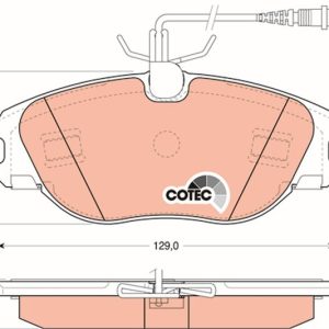 ÖN FREN BALATASI FİŞLİ EXPERT 96 06 P806 94 02 JUMPY 96 06 EVASION 94 02 SCUDO 96 06