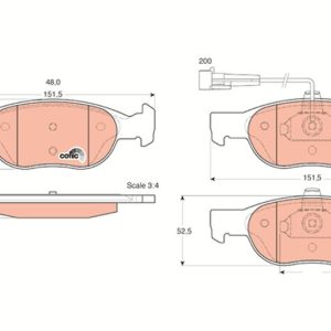 ÖN BALATA FİŞLİ MAREA 1.4-1.6 96 ALFA 145 146 1.4 1.6