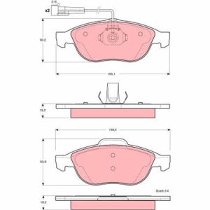 ÖN FREN BALATASI ALFA ROMEO 156 97 05 147 01 10 FİŞLİ