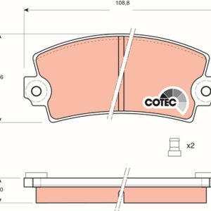 ÖN BALATA FİŞLİ R12 C15 VISA 82-91 7702127301-7701201470-7701203068