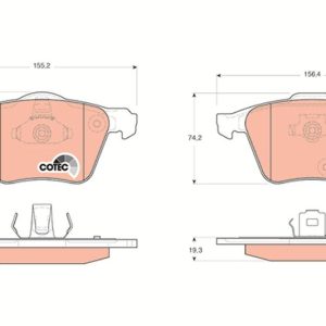 ÖN BALATA VOLVO XC90 2.5T 02 D5 02 T6 02 D5 V8 05 D5 09 3.2 06 GDB1607