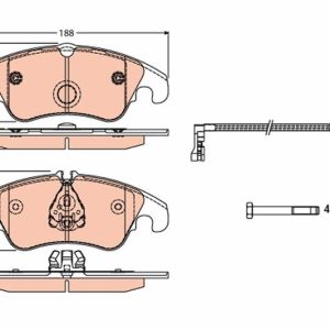 ÖN BALATA FİŞLİ AUDI A4-A5-A6-A7-Q5 2008 8K0698151D-8R0698151-4G0698151D
