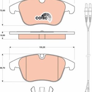 ÖN FREN BALATASI FİŞLİ P407 04 10 2.0 HDI P508 10 18 C5 1.6 1.8 2.0 1.6 HDI-2.0 HDI 08 16