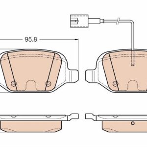 ARKA BALATA LINEA 1.6 DMTJ 09 Euro5 FİŞLİ 95.8x43.9x17.3
