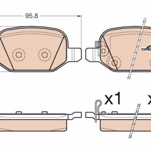 ARKA FREN BALATASI FIAT 500L 12 0.9 1.3DMTJ 1.4 1.6D MTJ