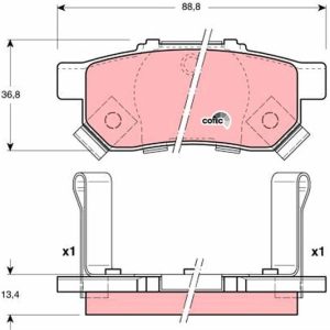ARKA BALATA CIVIC V 1.6 ie VTEC-1.6 VTI 95-01 JAZZ II 1.2 802-08 1.4 02 ABS Lİ