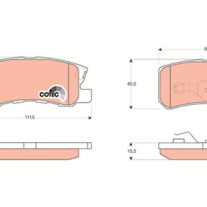 ARKA BALATA P4008 12 C4 1.6HDİ 12 PAJERO II 01-07 10 AXS 10 OUTLANDER 07 12 GRANDIS 07