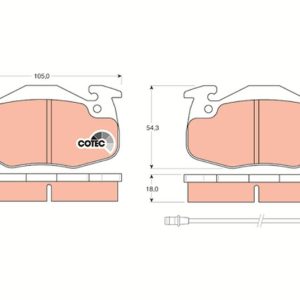 ÖN BALATA R9-R11-R19 CLIO-EXP-P106-P206 7711130034-7701202711-WVA20905