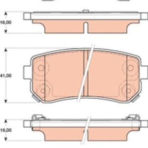 ARKA FREN BALATA HYUNDAI ACCENT ERA 1.4L G4EE 06-10 / İ30 1.4L 1.6L 08- / İX35 1.6L G4FD GDİ 11- / KIA CEED 1.4L 1.6L 07- / SPORTAGE 1.6L G4FD GDİ
