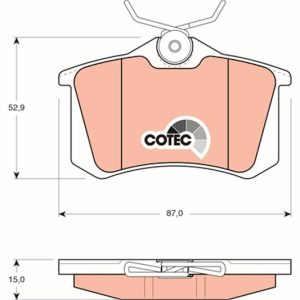 ARKA BALATA MGN II-LGN-GOLF III-IV-PASSAT III-POLO-C3-C4-P307-AUDI A3-A4 87x52.9x15mm 1H0698451F-4250.56-WVA20960