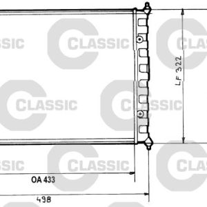 x RADYATÖR CLASSIC POLO 1.0-1.3 85-94 MEK 322x433x34 867121253L-867121253AB