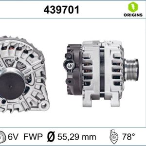 ALTERNATÖR 14V 150Ah C3-C4-BERLINGO- P207-P308-P407-C ELYSEE 1.6 2.0 HDİ 5702.J9-5705.KV-9678048880