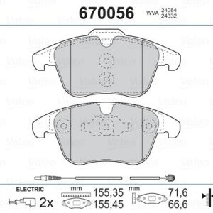 ÖN FREN BALATASI FİŞLİ P407 04 10 2.0 HDI P508 10 18 C5 1.6 1.8 2.0 1.6 HDI-2.0 HDI 08 16 4254.A7-1610103880-1647863380
