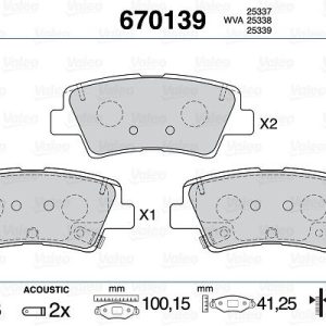 ARKA FREN BALATA HYUNDAI i20 1.2L G4LA 15-20 1.4L G4LC 15-18 1.4L D4FC CRDi 15-18 / ELANTRA 1.6L D4FB G4FG 16- / KIA SOUL 1.6L D4FB 14- / SPORTAGE