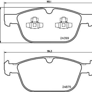 ÖN BALATA VOLVO XC60 D3 2008-2017 D4 12-17 D5 08-15 T5 2010-1207 T6 2008-2017 156 31277334-30793943-31277271