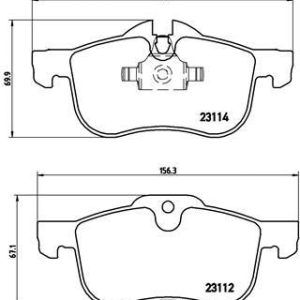 ÖN BALATA ROVER 75 1.8-2.0 GDT-V6-2.5 V6 MG ZT 160-190 02-05 GBP90342AF-SFP100511-WVA23112