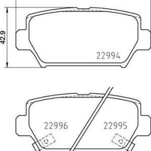 DİSK FREN BALATASI ARKA MITSUBISHI ECLİPSE CROSS 1.5 10/17