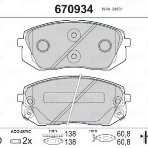 ÖN FREN BALATA HYUNDAI İX35 2.0L D4HA CRDİ dizel 136hp 10-15 / KIA SPORTAGE 2.0L D4EA D4HA dizel 06-15 Aşınma ikaz kontağı dahil - şimli