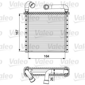 KALORİFER RADYATÖRÜ GOLF 7-PASSAT-TIGUAN-CRAFTER-OCTAVIA-SUPERB-ATECA-Q3 13 164X167X26 5Q0819031A