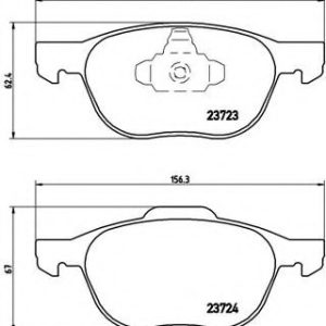 ÖN BALATA TRANSİT/TOURNEO CONNECT-KUGA II 13 155.2x67/62.2x18 FTE KIRMIZI KUTU
