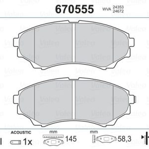 ON FREN BALATASI MAZDA 4 4 B 2500 RANGER 02 06 2.5TD / 3.0TD 06 12