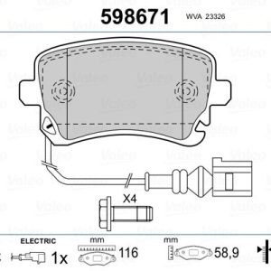ARKA BALATA TRANSPORTER T5 T6 04 GDB1557 FİŞLİ FTE KIRMIZI KUTU