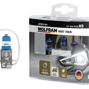 AMPUL 12V H3 55 PK22s NIGHT VISION 150 FAZLA 20 BEYAZ IŞIK