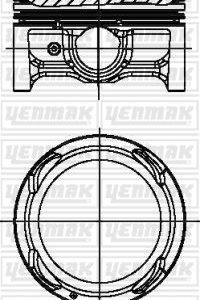 PISTON SEGMAN STD ACCENT BLUE/I20 11- 1.4 BENZINLI 72 MM G4LC 6 ILERI