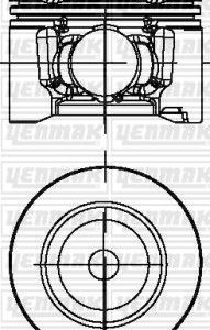 PISTON SEGMAN STD 7500MM FOCUS III 11 CORIER 14 B-MAX 14 1.6 TDCI FIESTA 08 1.6 TDCI EURO5 P308 P3008 PARTNER TEPE P207 P508 P5008 EXPERT III JUMPY
