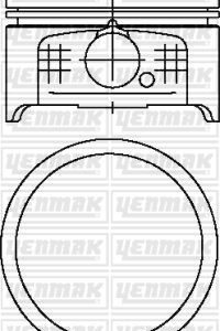 MOTOR PİSTON SEGMAN STD 75mm P106-P206-P306-PARTNER-BERLINGO 1.4 8V TU3JP-Euro4 BOY:50mm TEPE 9637939280
