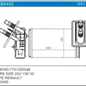 KALORİFER RADYATÖRÜ KANGOO 1.4. 1.5 DCI. 1.9 D TUM MOD. 1998-08