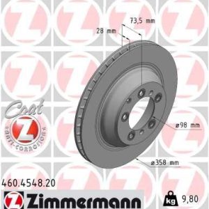 FREN DİSK ARKA PORSCHE TAYCAN 2019 358 MM - 28 MM 9Y0615601B