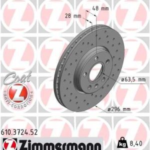 ARKA FREN DİSK VOLVO S60 2019 S90 2016 2019 V60 2018 V90 2016 CAP296X5 DELİKLİ ADET 31423722