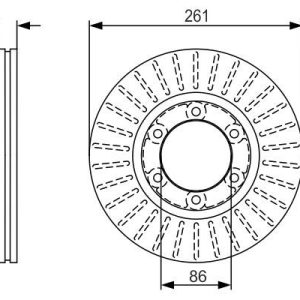 FREN DİSKİ. ÖN. 261 /24-22 MM . KAPLAMALI
