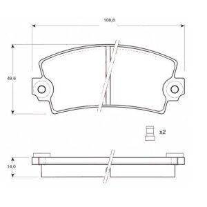 ÖN BALATA FİŞLİ R12 C15 VISA 82-91