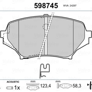 x ÖN BALATA MAZDA MX5 1.6 1.8I16V 2.0 00 05 GDB3401 597464 NFY73323Z-NFY73328ZA-WVA23696