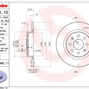 ARKA FREN AYNASI CORSA E 14 ADAM 13 PUNTO EVO-GRANDE PUNTO 05 264x10x4DLxHAVALI 15 İNÇ 55700592 93167282-569097-55700593-50902167