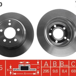 ARKA FREN AYNASI VOLVO 850 91-96 C70 97-05 S70 97-00 V70 97-00 XC70 97-02 295X5DL