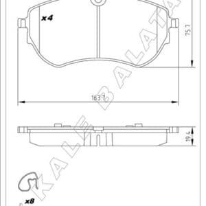 ON FREN BALATASI TRANSIT V348 06 14 A.CEKER 11-  VW AMAROK 2.0TDI 10  GDB1724