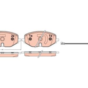 DİSK BALATA ÖN AKS AUDI A3 ALLSTREET 8YH A3 LİMOUSİNE 8YS 8YM SKODA OCTAVIA IV NX3 NN3 OCTAVIA IV COMBİ NX5 VOLKSWAGEN GOLF ALLTRACK VIII CG5 GOLF