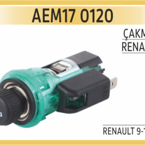 KOMPLE ÇAKMAK SOKETLİ İÇ GÖVDE 12V R9-R11-R19-R21-CLIO-KANGOO-MEGANE-ISUZU PICK UP