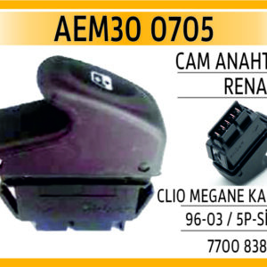 CAM ANAHTARI CLIO MEGANE KANGO 96-03 / 5P-SİYAH