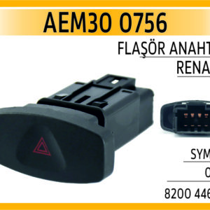 DÖRTLÜ FLAŞER ANAHTARI RENAULT CLIO III 05 12 SYMBOL II 08  DACIA LOGAN 06  SANDERO 08  DUSTER 10  8 PİN