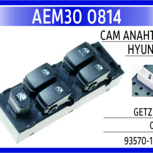 CAM AÇMA DÜĞMESİ SOL TAKIM HYUNDAI GETZ 1.3L G4EA 03-05 1.4L G4EE 06-10 1.6L G4ED 03-09 1.5L D3EA D4FA CRDi 03-09