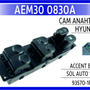 CAM AÇMA DÜĞMESİ SOL TAKIM HYUNDAI ACCENT BLUE 1.4L 1.6L benzinli 11-  1.6L CRDi dizel 11-