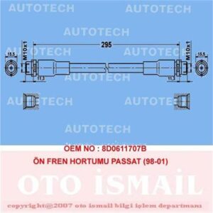 ÖN FREN HORTUMU PASSAT 98-01 800611707D